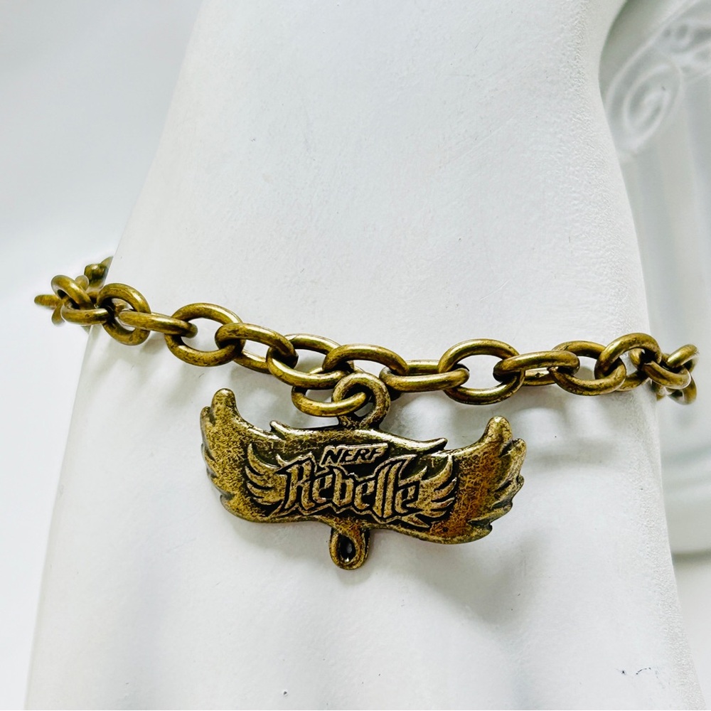 Nerf, Rebelle Antiqued Gold Charm Bracelet